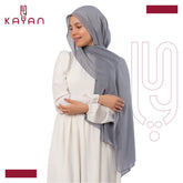 Chiffon Plain Scarf - Cloudy Grey